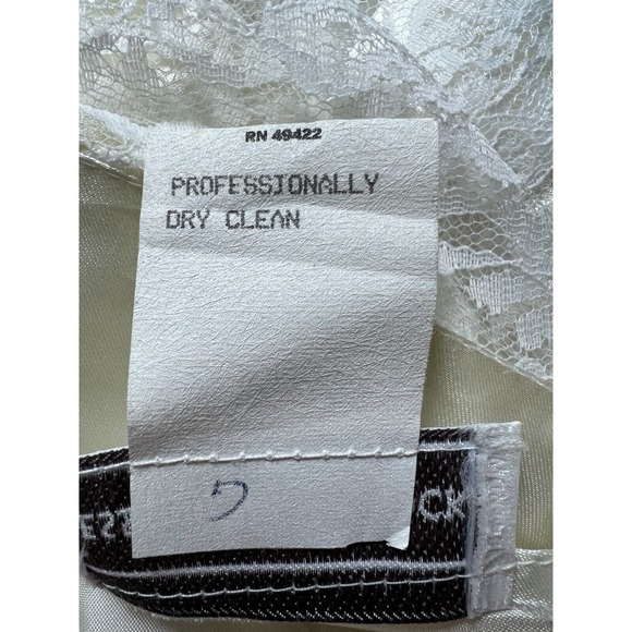 VTG‎ Jessica McClintock White Crochet Lace V-Back Dress Size 3/4 - Picture 9 of 9